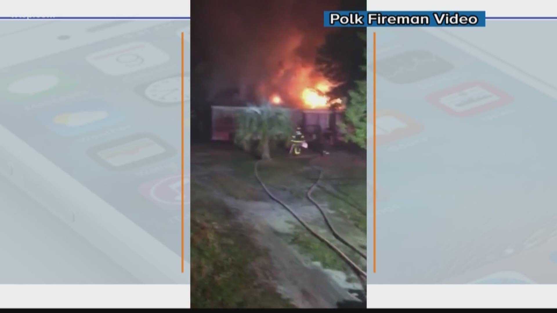 A Polk fire captain was suspended for his conduct at the scene of the fire.