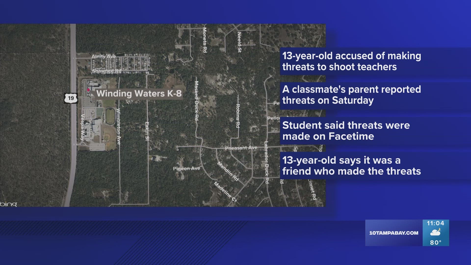 The student was charged with a mass shooting threat.