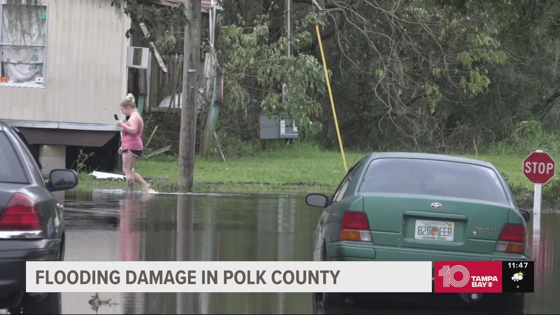 Flooded roads and damage across the county was seen after the hurricane passed through Florida.