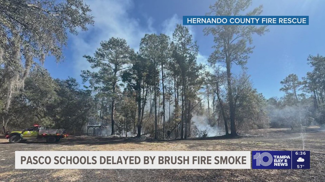 A few Pasco County schools are on a delayed start due to fires in the ...
