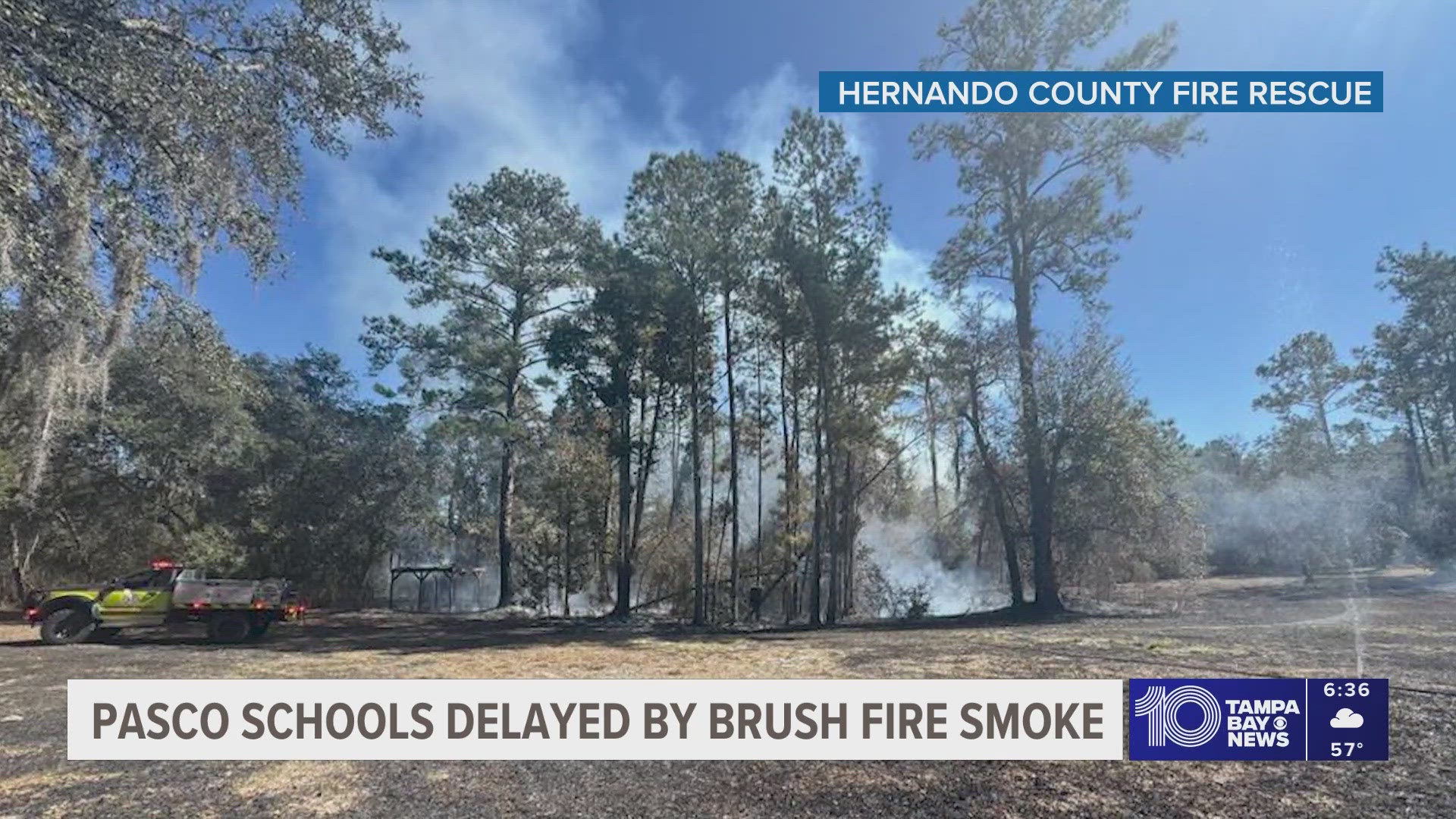 A few Pasco County schools are on a delayed start due to fires in the ...