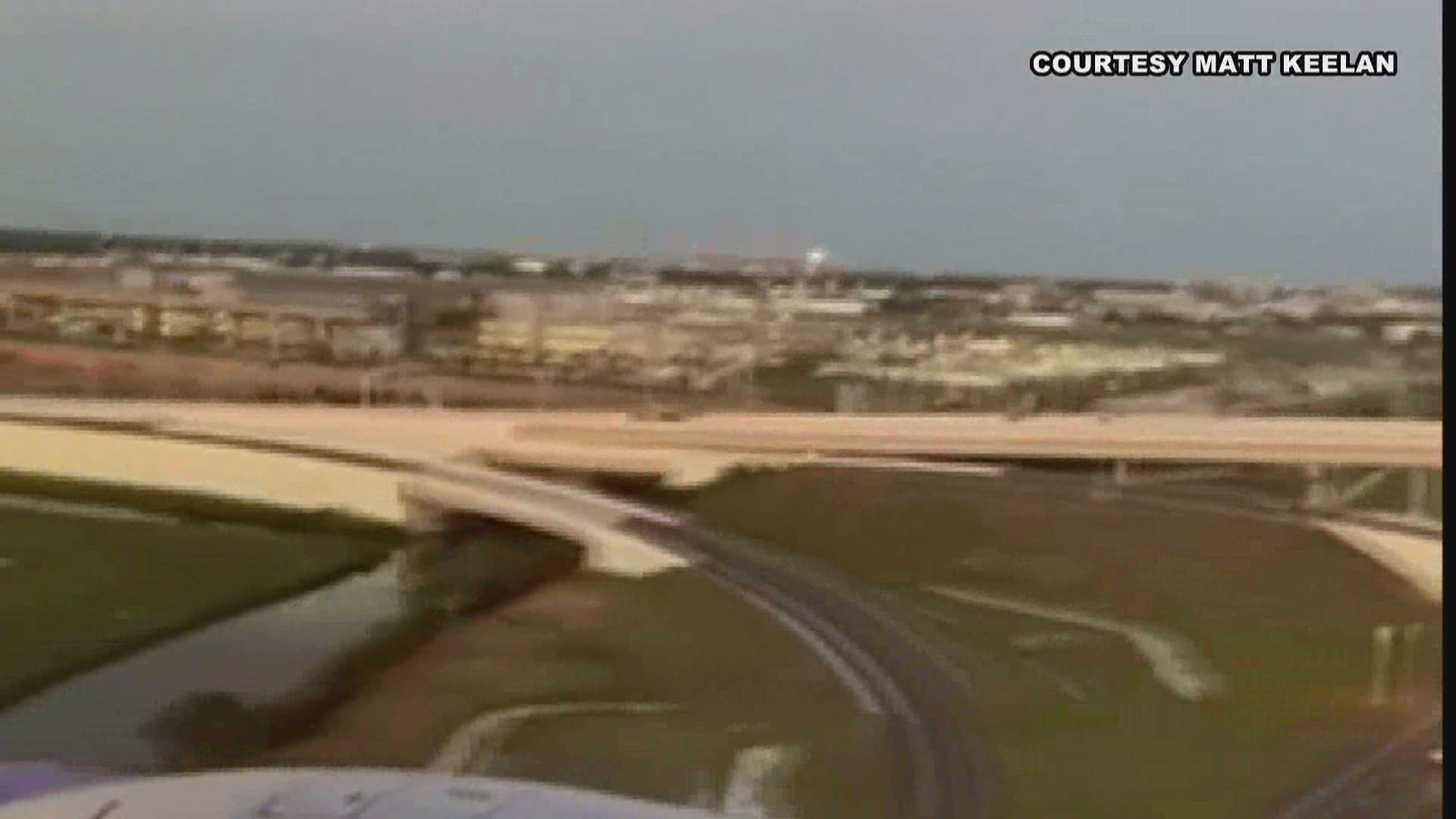 Matt Keelan, who was on board Southwest flight 2222, took this video of the plane landing safely.