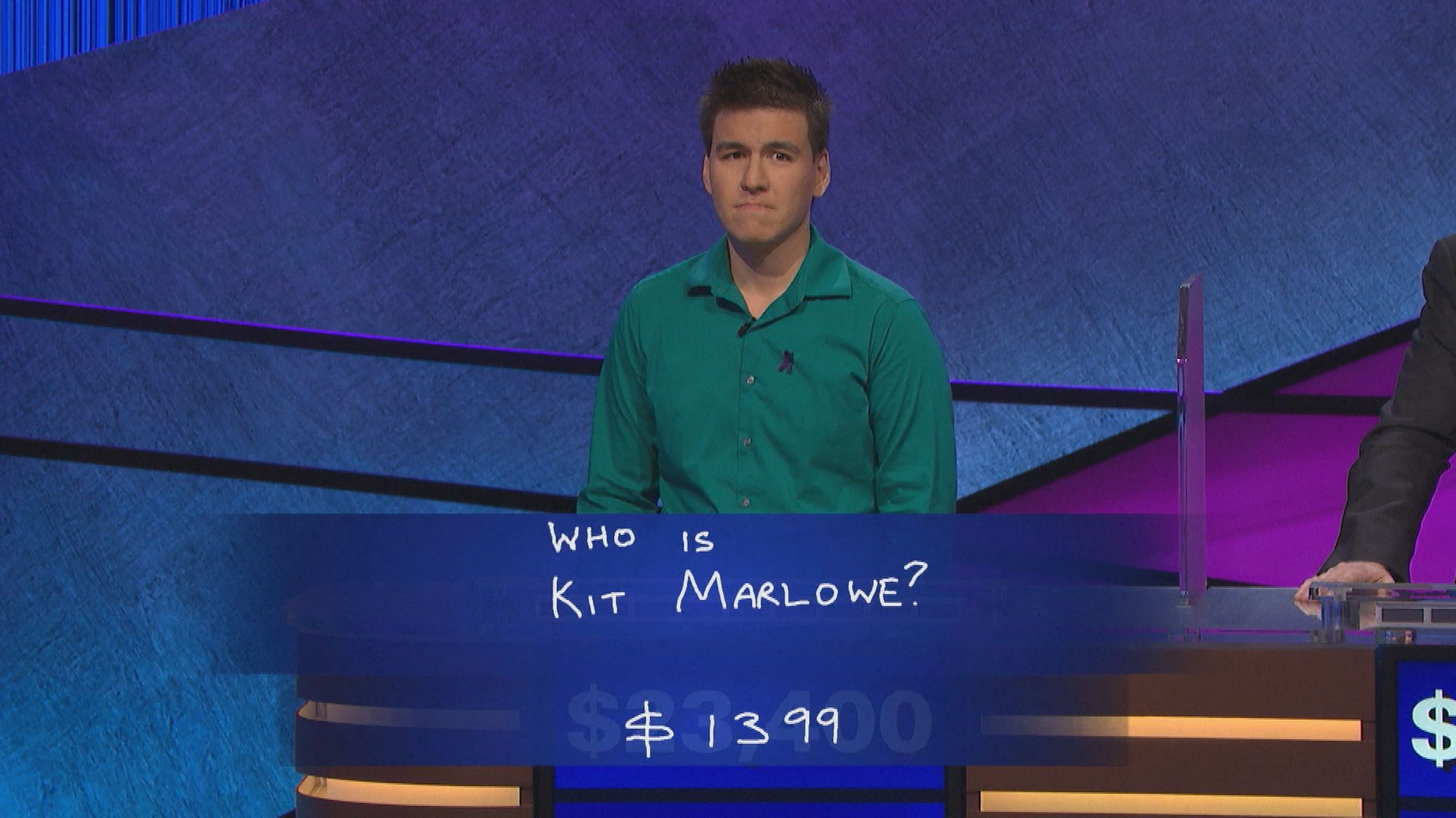 All good things must come to an end.

For “Jeopardy!” superstar James Holzhauer, it means walking away with just under $2.5 million. It could be worse!

Holzhauer fell short during Monday’s episode, losing to contestant Emma Boettcher with the correct response: “Who is Kit Marlowe?” – the 16th-century English playwright.

But Holzhauer bet just $1,399 – a low wager for him – to increase his day’s total from $23,400 to $24,799, while Boettcher put down $20,201 of her $26,600, making her the winner at $46,801.