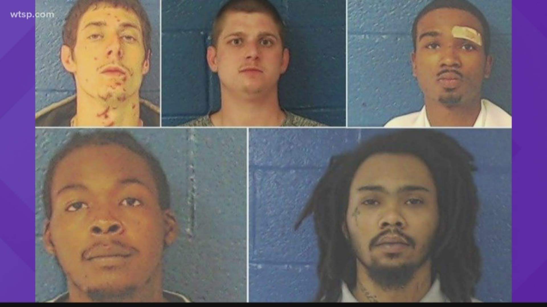The prisoners broke out of a jail near Raleigh on Monday.