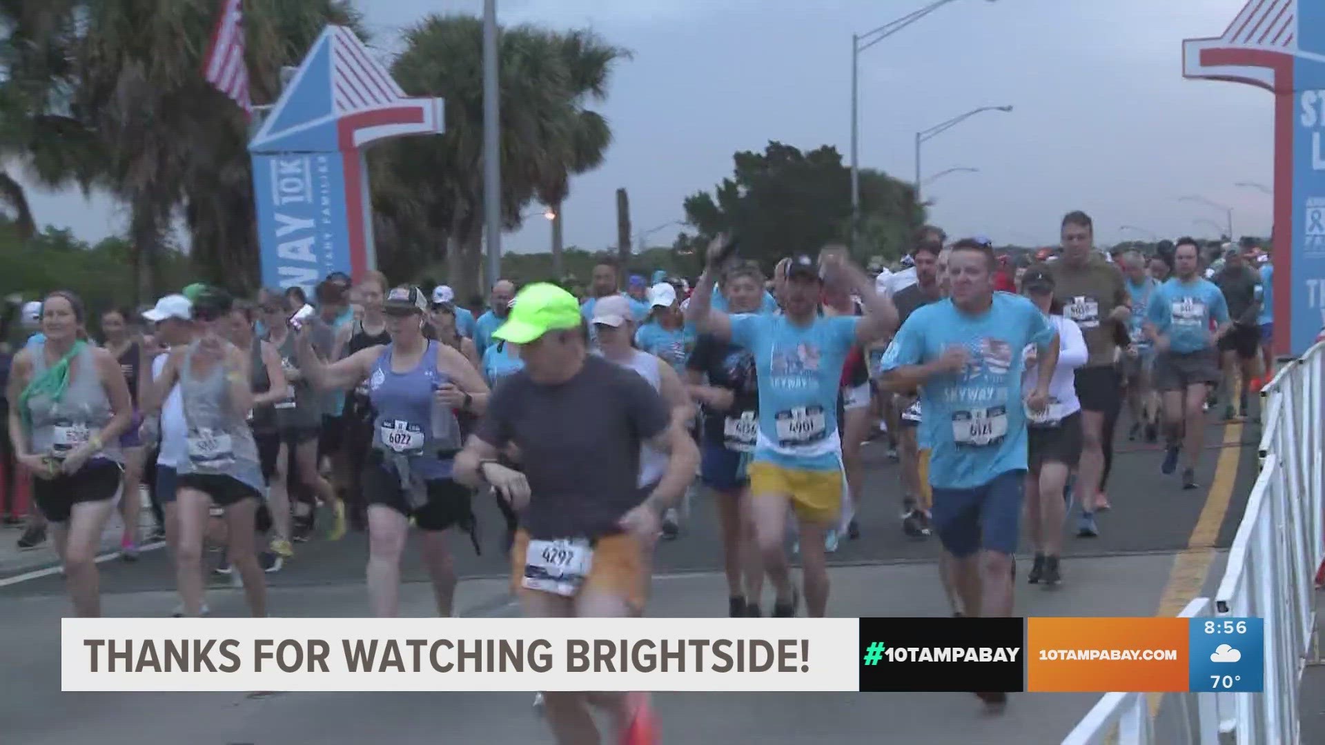 Check out the waves of racers hitting the Sunshine Skyway Bridge for the 2024 Skyway 10K.