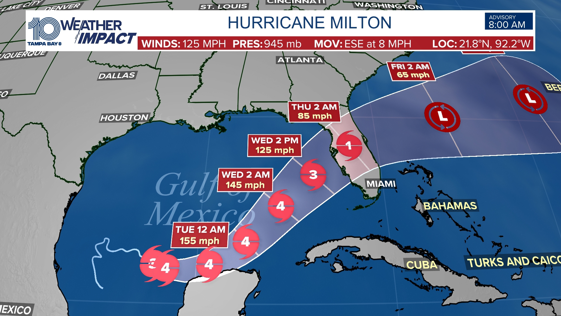 Hurricane Milton is continuing to "rapidly intensify" as it continues its track toward Florida, according to national hurricane forecasters.