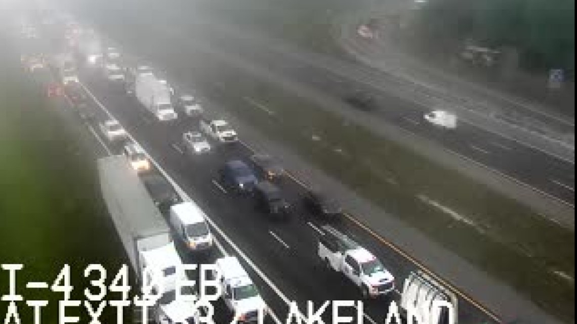 Traffic I4 East in Lakeland near SR33 jammed due to crash