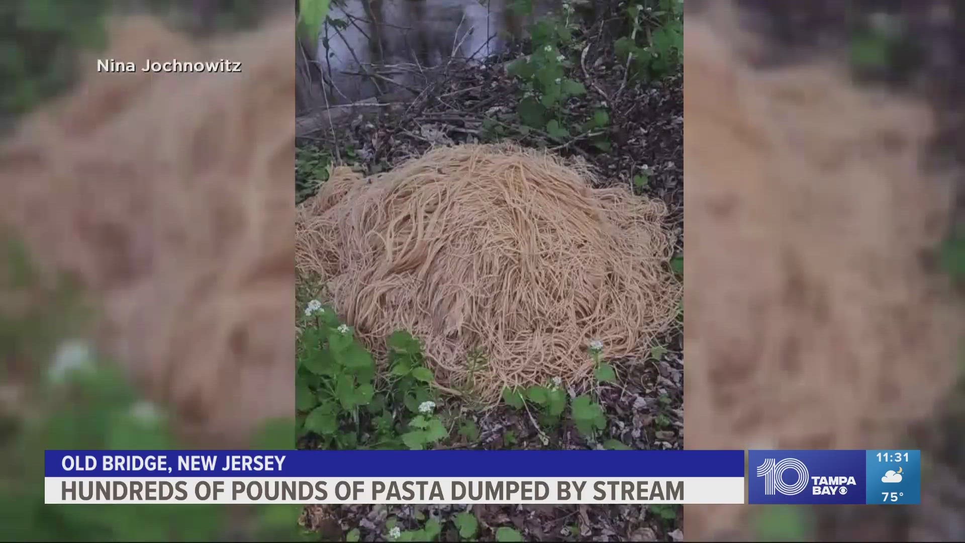 The oodles of noodles quickly drew national attention when photos of the pasta were posted on social media.