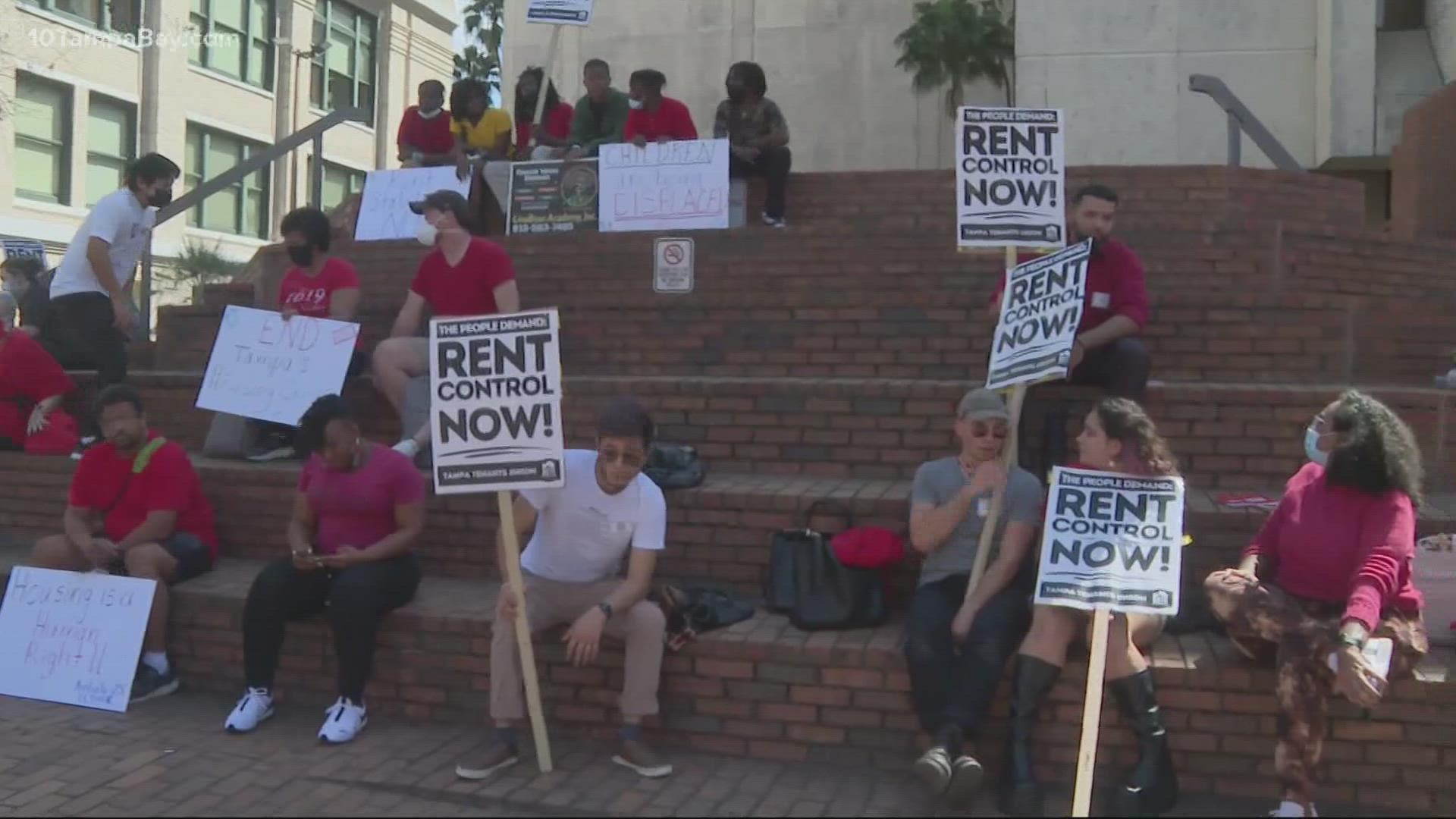 At least 50 members of the community urged Tampa City Council to implement a housing state of emergency.