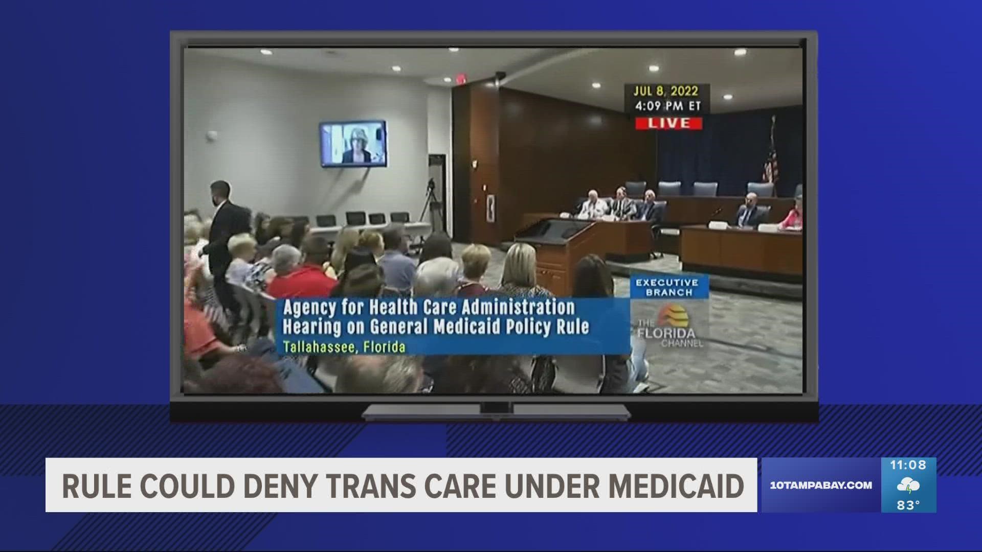 Florida's Agency for Health Care Administration (AHCA) held a hearing in Tallahassee. LGBTQ groups condemn the proposed rule change.