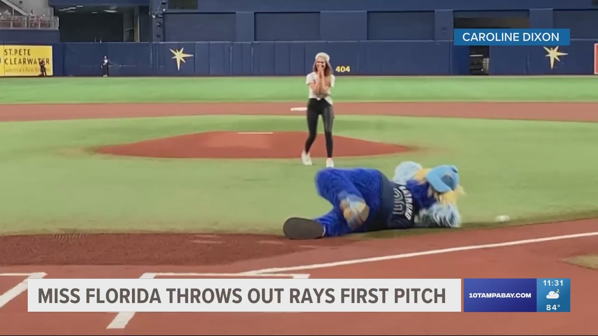 This is Dixon's first appearance with the Tampa Bay Rays and in an earlier interview, she said she hopes to work with more teams in the area.