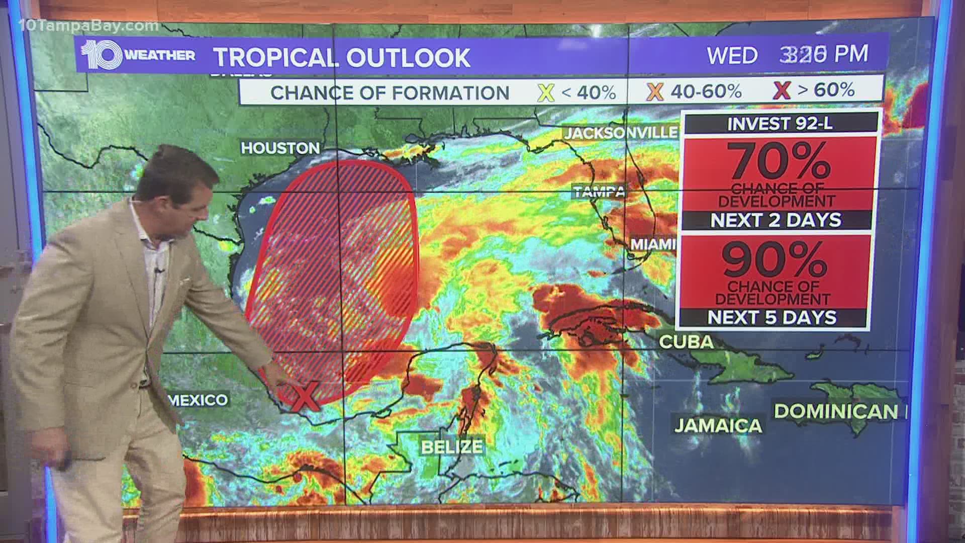 A Tropical Cyclone Possibly Tropical Storm Claudette Likely To Develop In The Gulf Wtsp Com