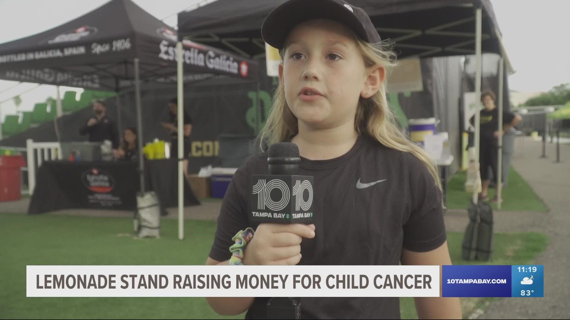 Now, Caroline runs the C&C Lemonade Factory to raise money for the fight against childhood cancer.