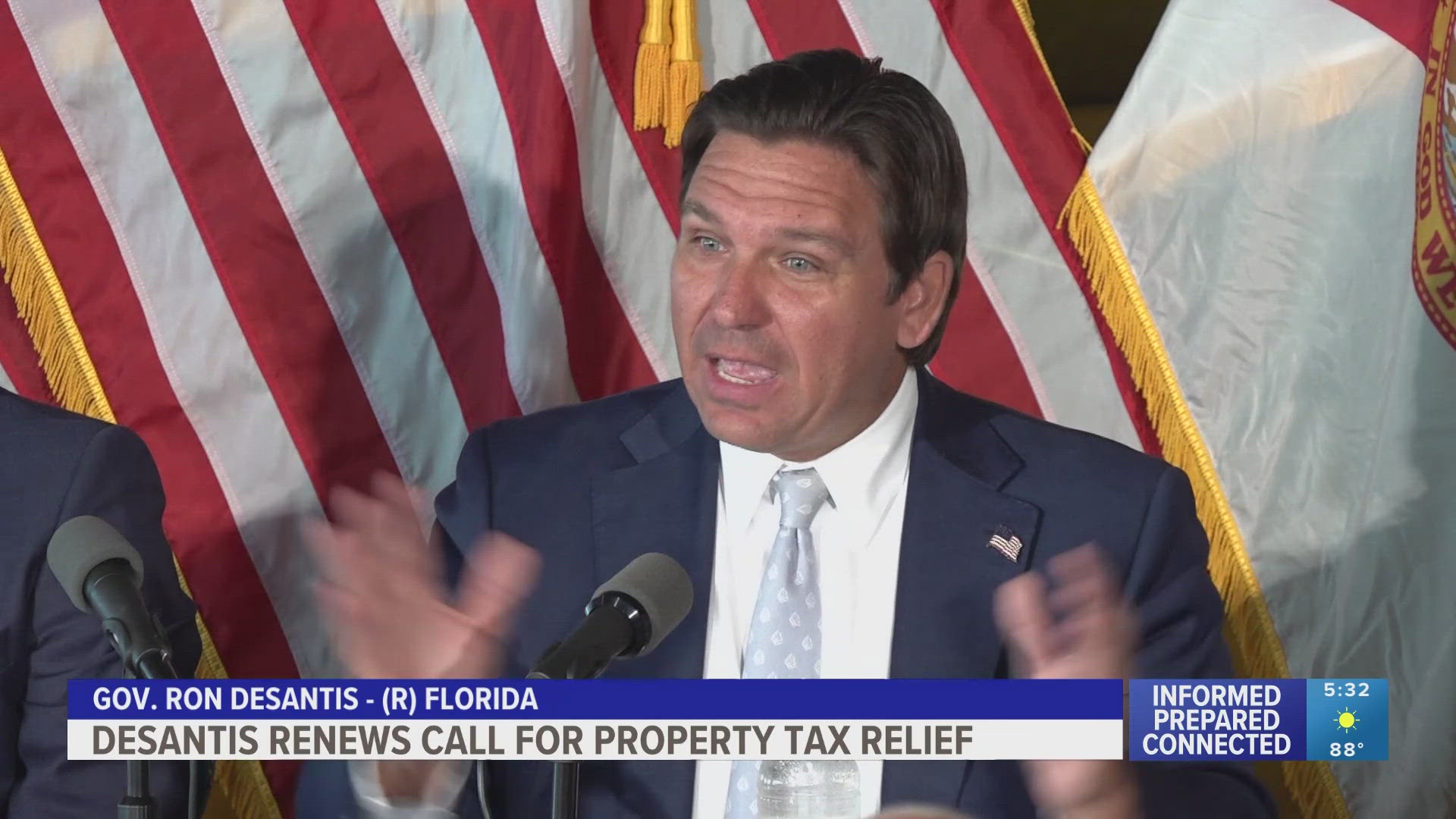 The governor said if the state House proposal to cut sales tax makes it to him, it's dead on arrival because he thinks it would prevent future property tax relief.