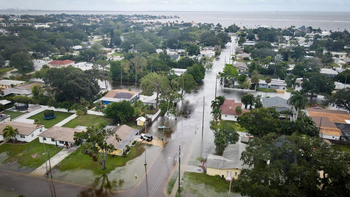 Tampa Bay area sees new storm surge records from Helene