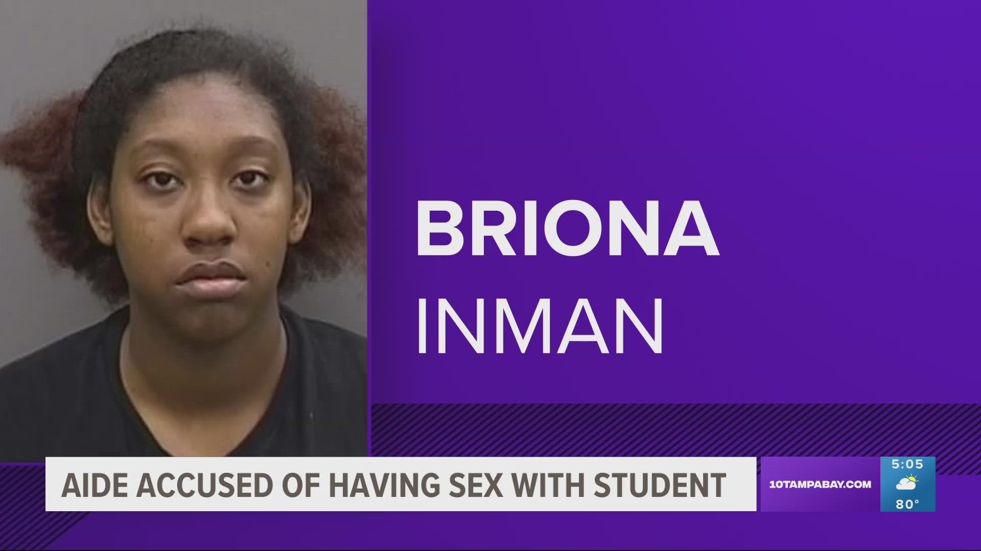 The 24-year-old is facing one charge for an authority figure soliciting or engaging in sexual conduct with a student.