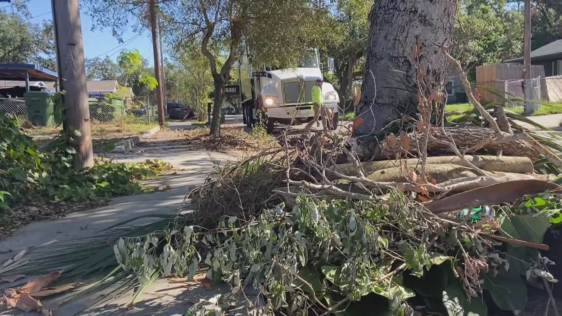 Public works staff and contractors are going through the whole City for a second and final time to collect leftover debris from both Helene and Milton.