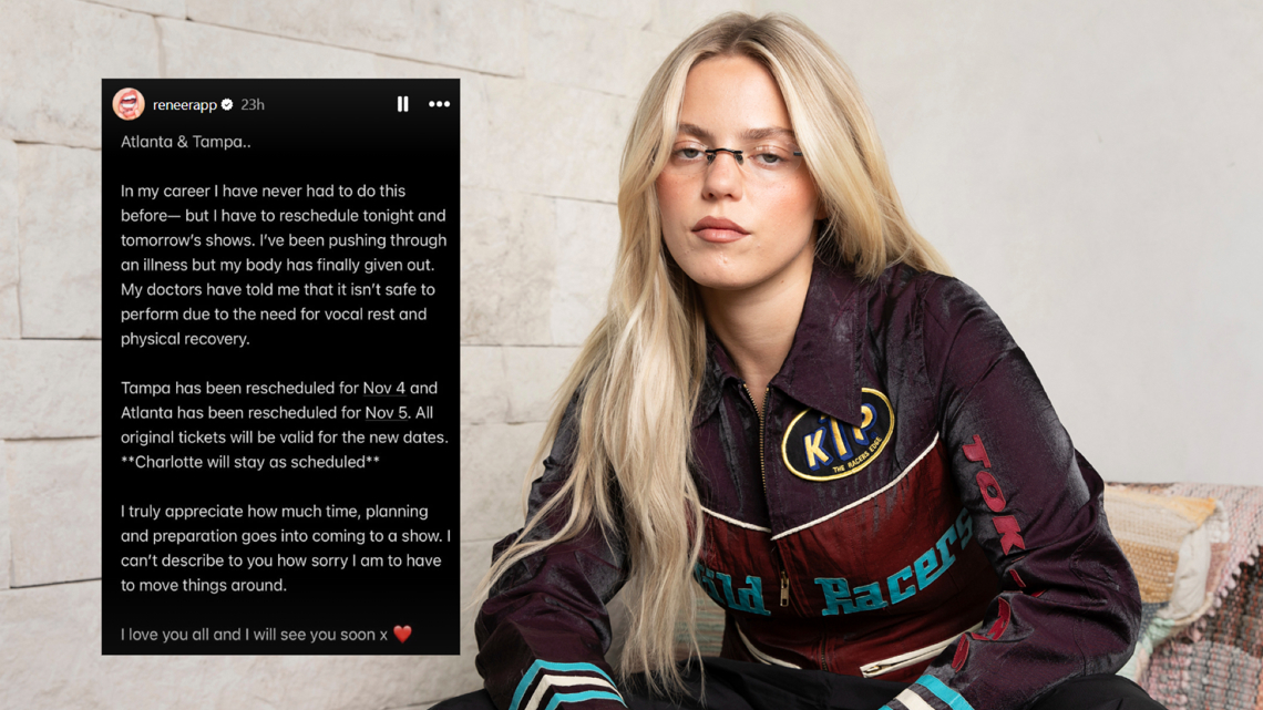 Reneé Rapp postpones Tampa 'Bite Me' tour date due to illness(01)