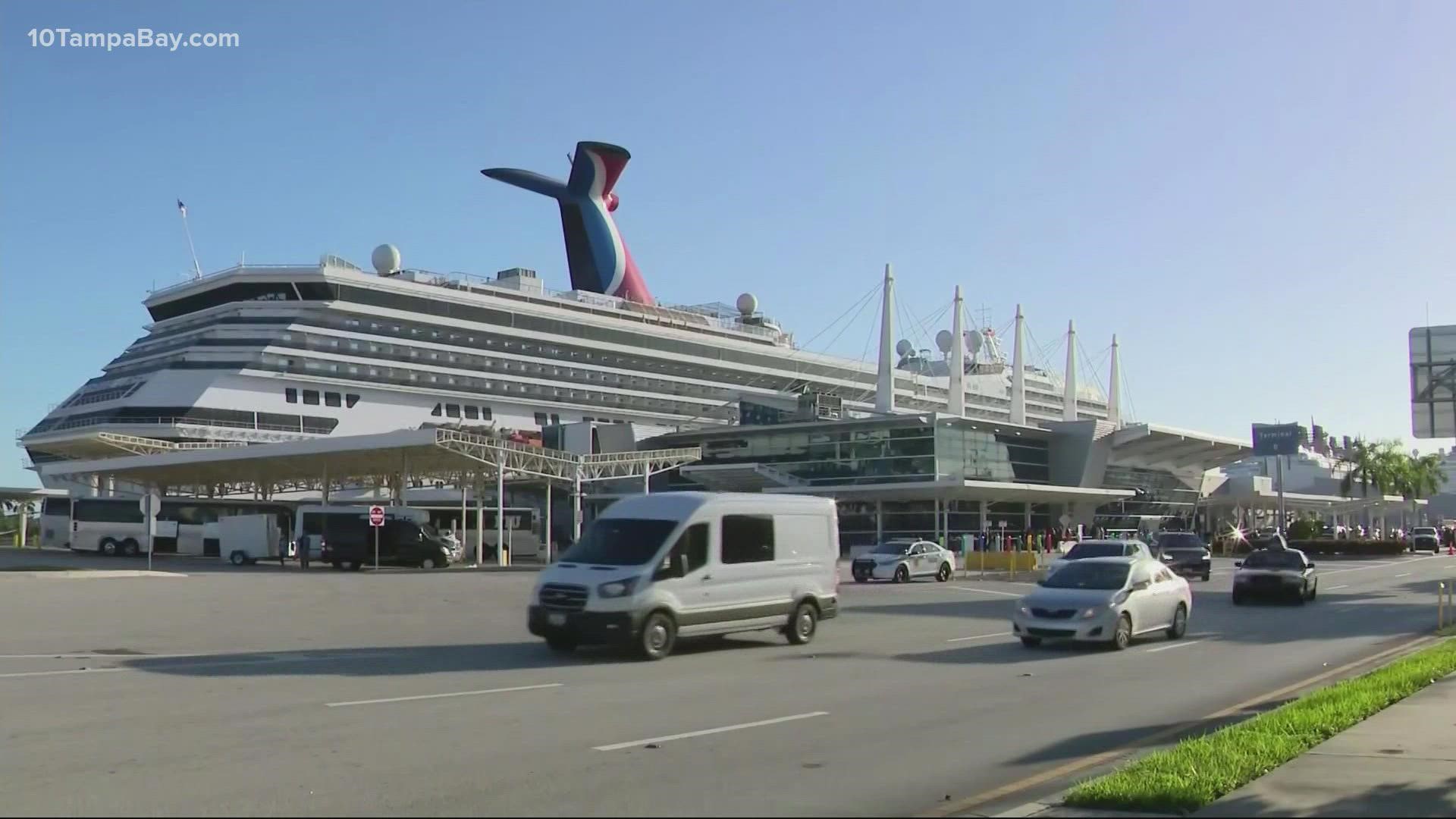 The ship has 2,497 passengers and 1,112 crew members and was scheduled to return to Miami on Sunday following an 8-day cruise.