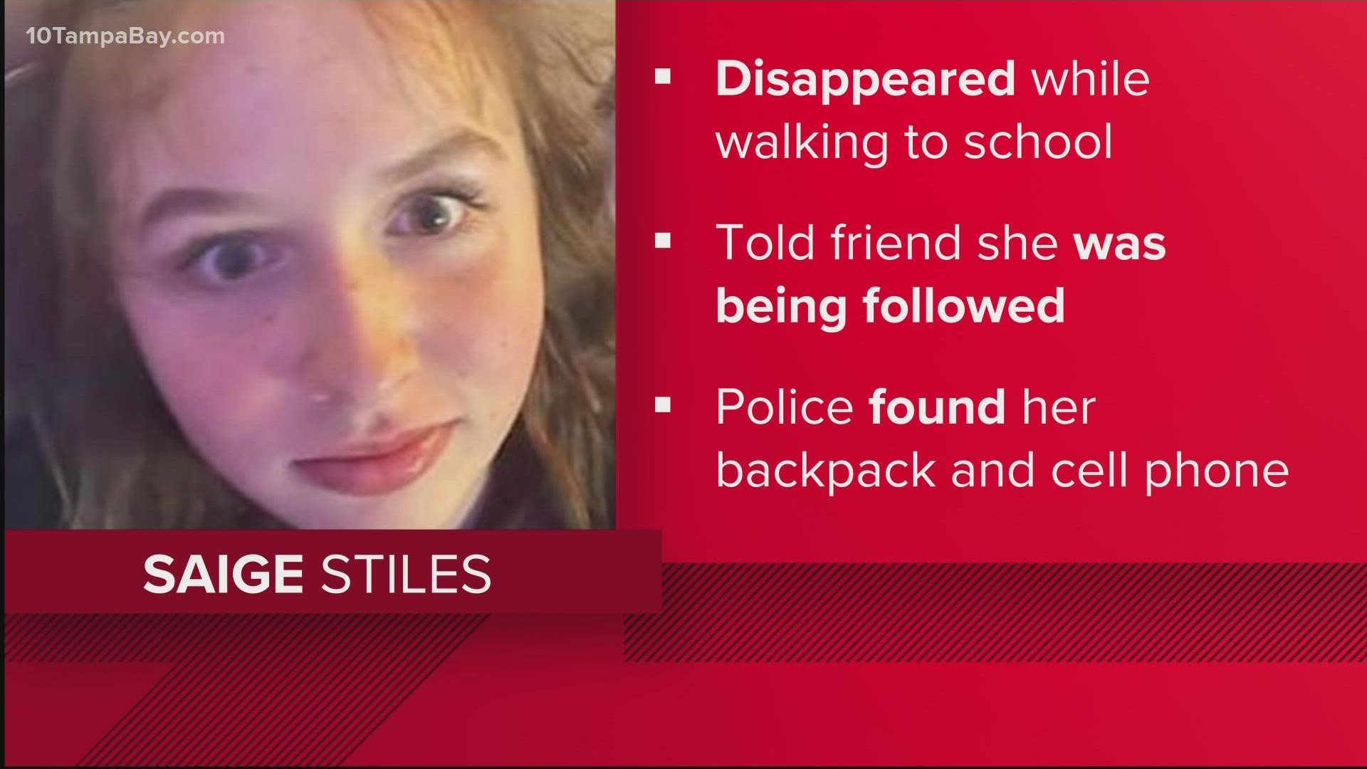 Anybody who sees Saige Stiles is asked to call 911.