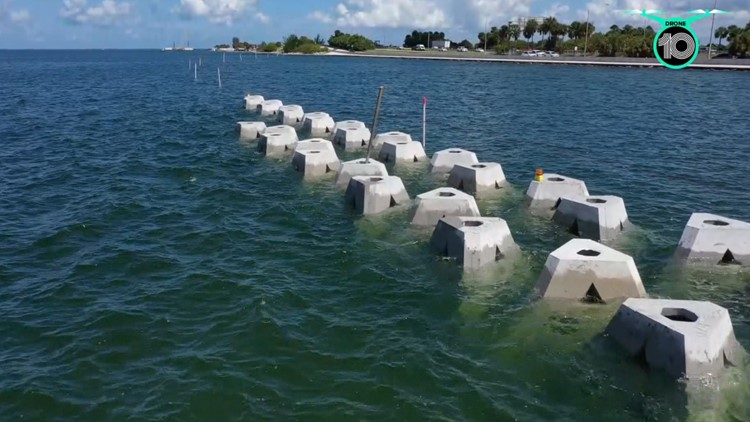Officials hope concrete pyramids — WADs — will prevent erosion, promote marine habitat