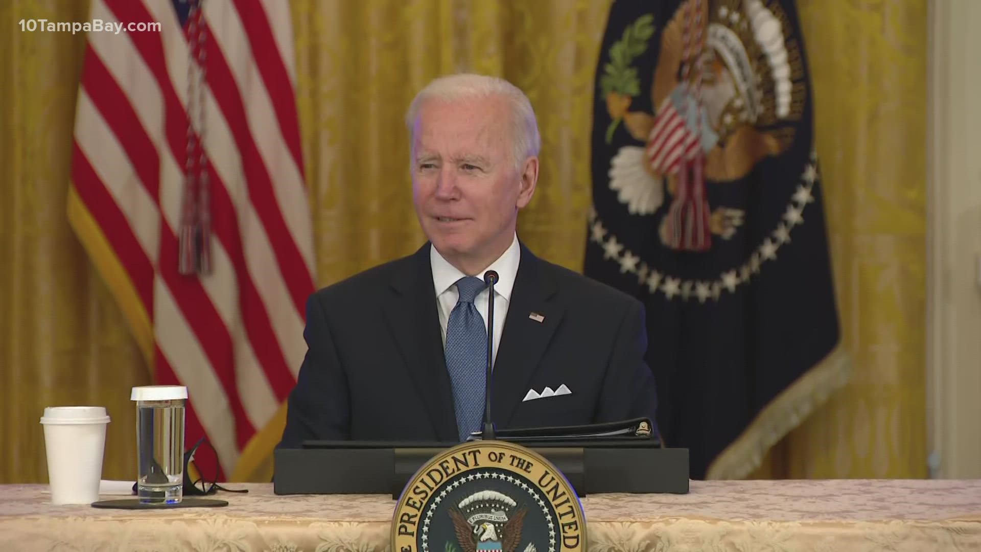 President Joe Biden was caught on a hot mic, describing somebody as "a stupid son of a b****" following an event to discuss inflation.