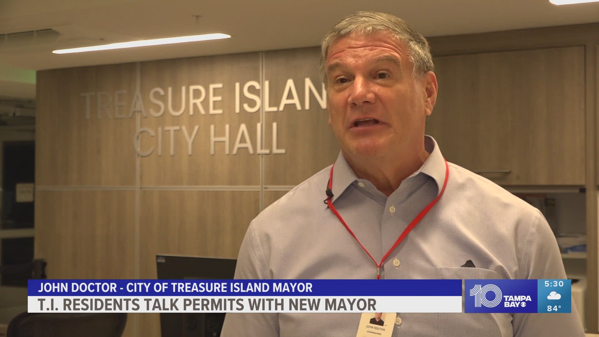 The City of Treasure Island just swore in John Doctor as the new mayor to carry out the rest of former Mayor Tyler Payne's term. This comes amid storm recovery.