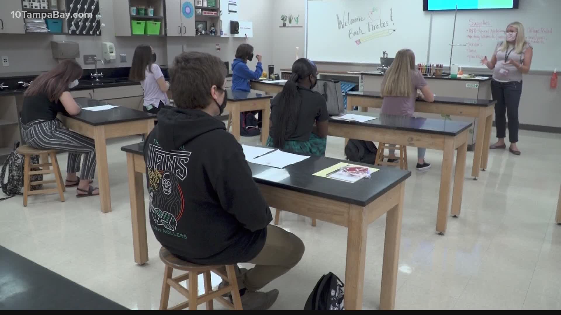 Hillsborough, Pinellas, Polk and Pasco County students will head back to class on Monday.