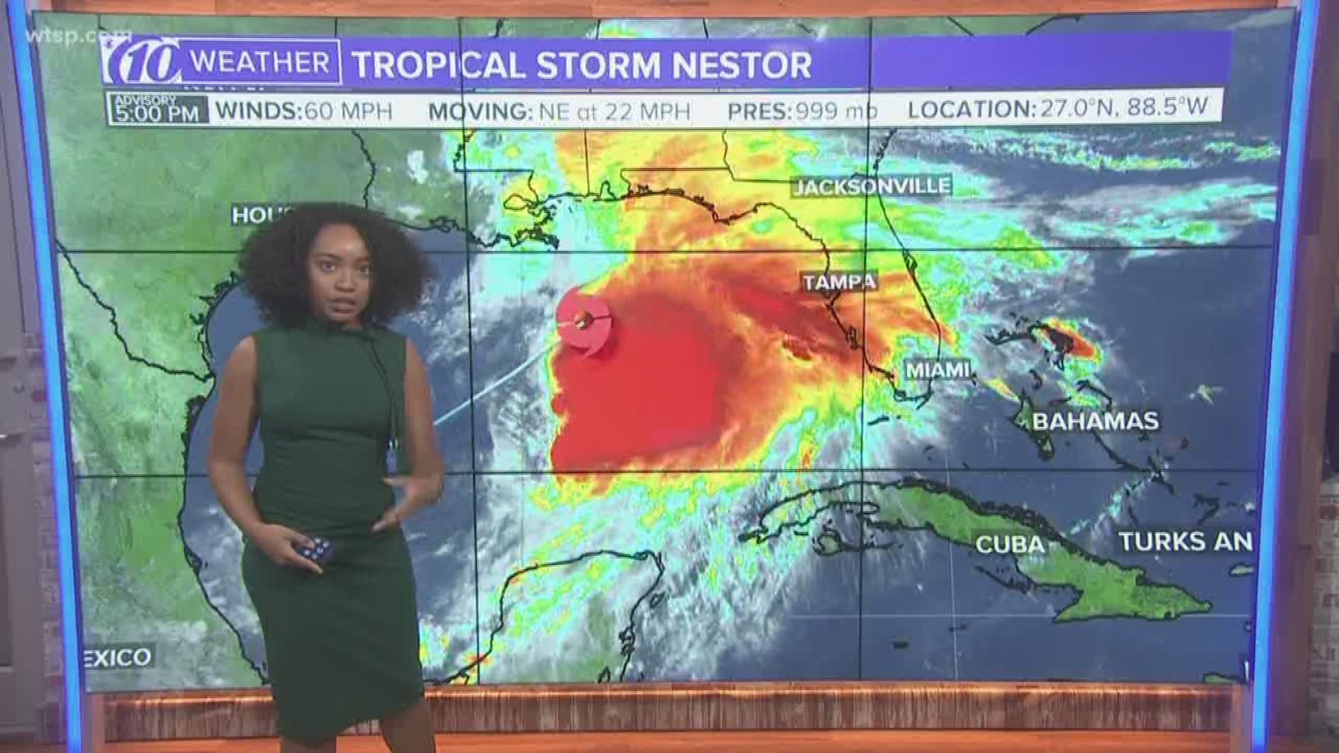 People living in Florida should be on alert for Tropical Storm Nestor, which is expected to bring wind, rain and possible storm surge to the Gulf Coast this weekend.