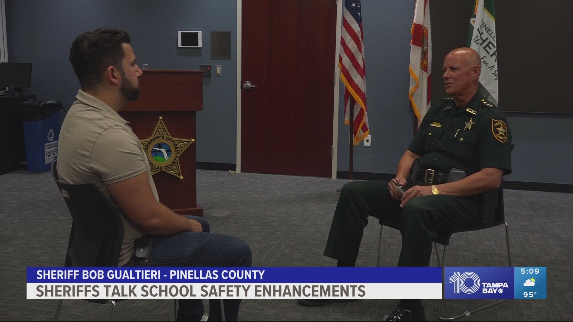 Sheriffs from around the Tampa Bay area gathered to talk about school safety enhancements.