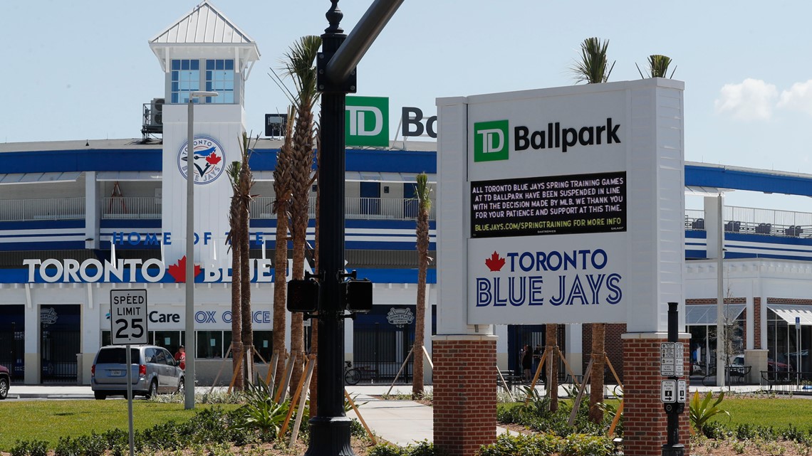 Toronto Blue Jays to play 1st 2 homestands in Dunedin