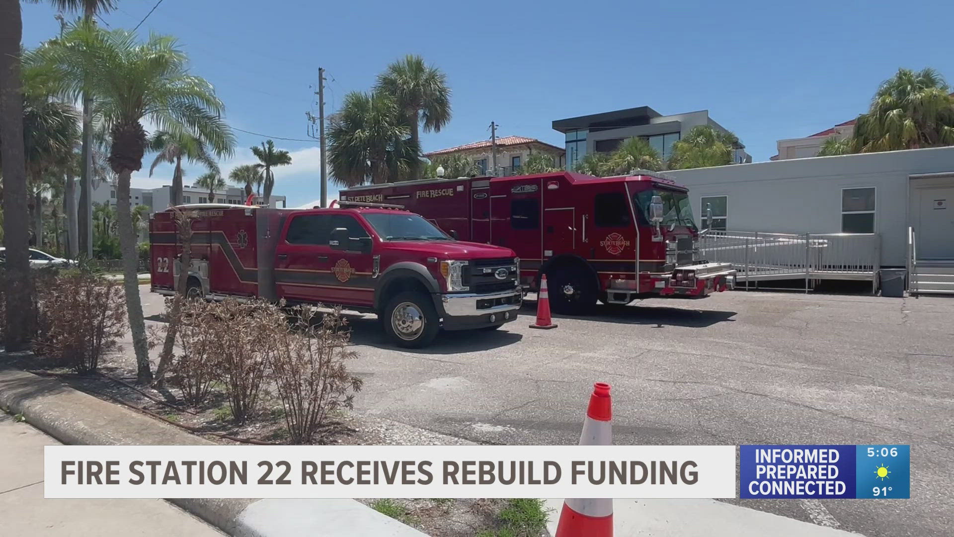 Fire Station 22 sustained significant damage during last year’s hurricane season.