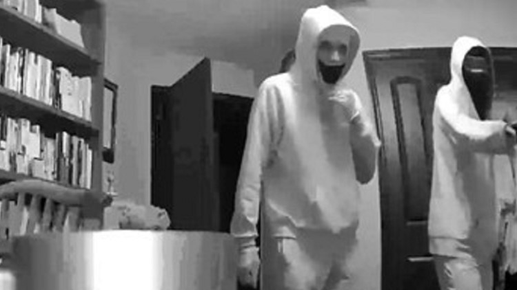 On day of father's funeral, thieves caught on video breaking into home