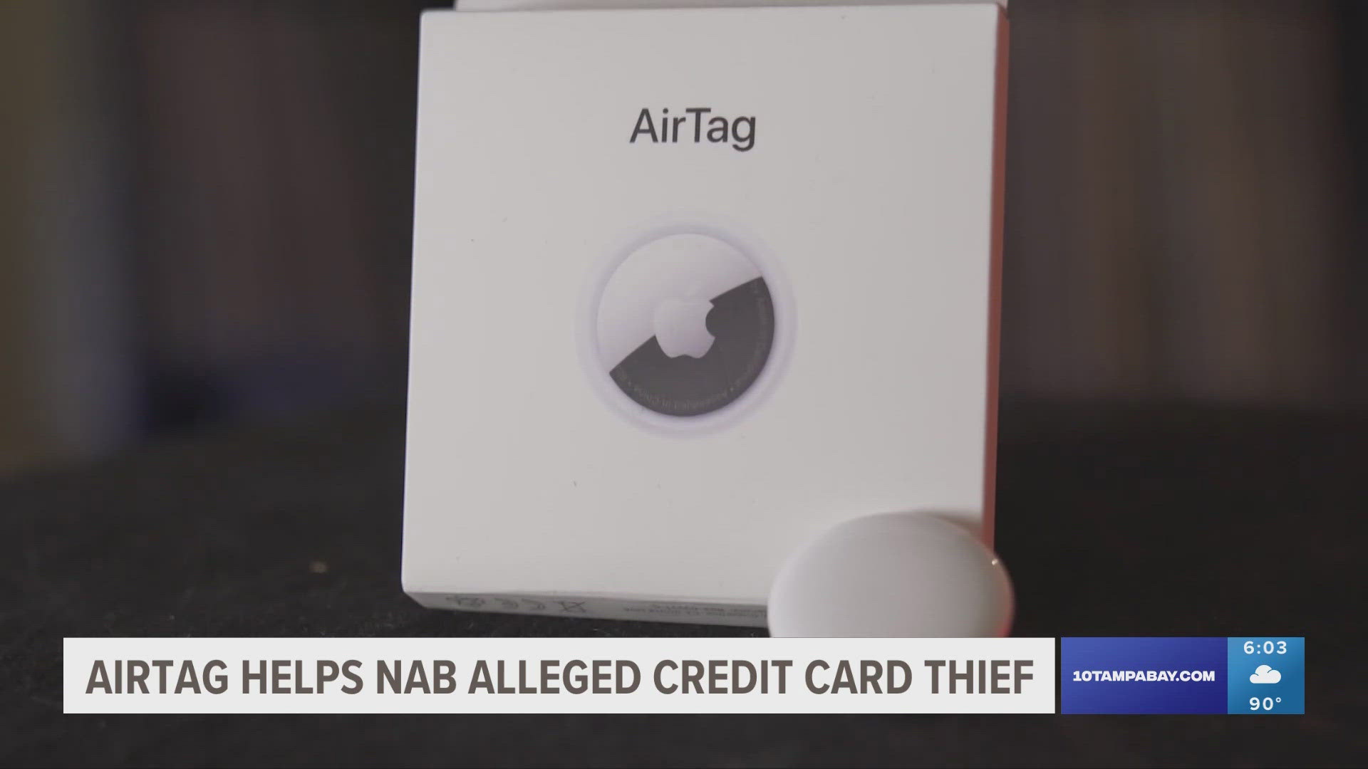 The AirTag pinged to a house where the suspect's car was found.