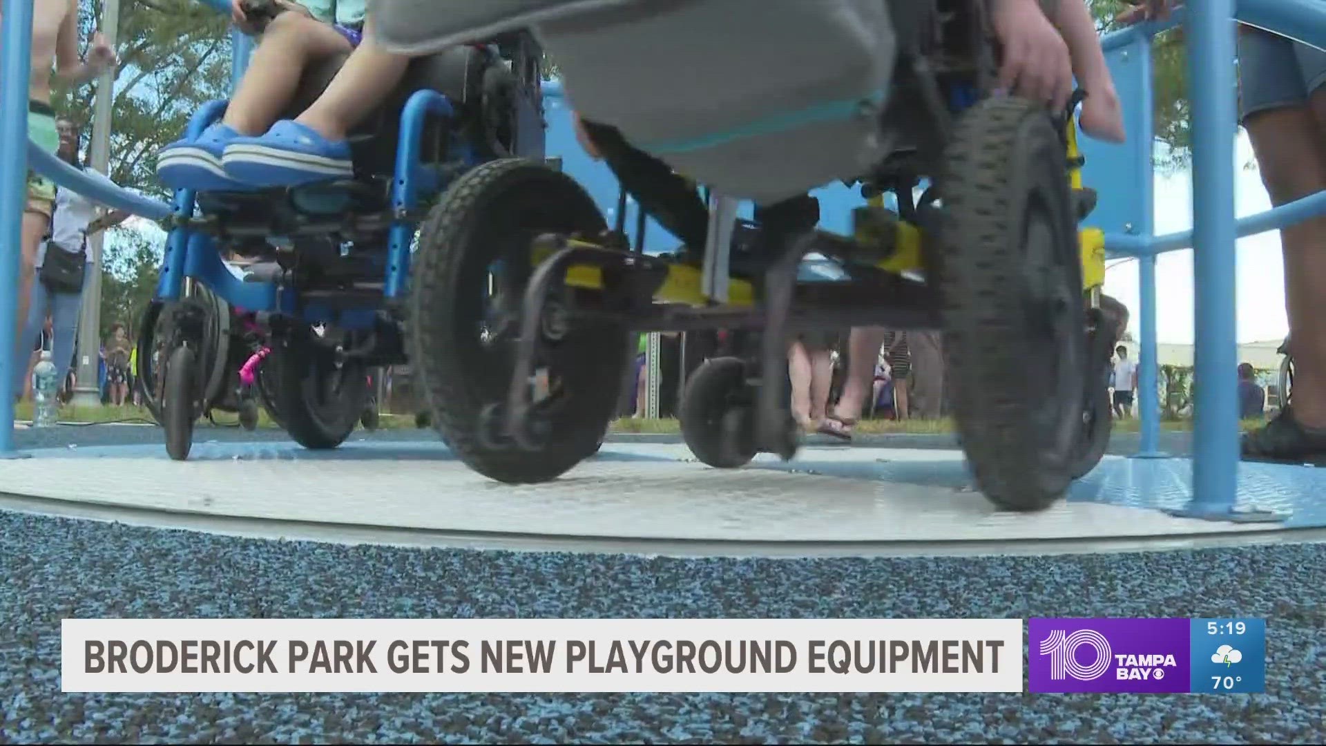 Teachers say the new equipment has been a great addition to their playground.