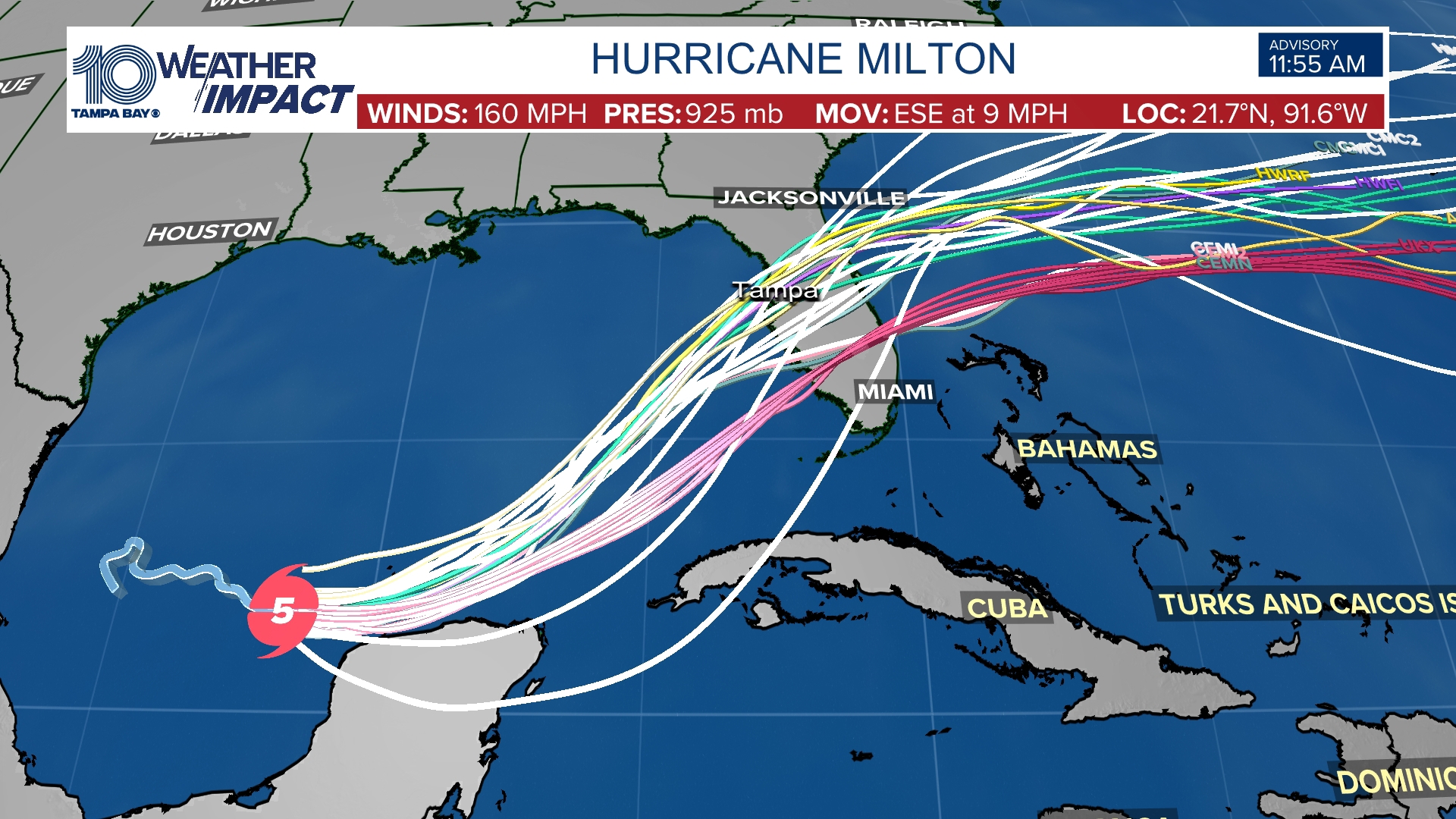 Hurricane Milton is continuing to "rapidly intensify" as it continues its track toward Florida, according to national hurricane forecasters.