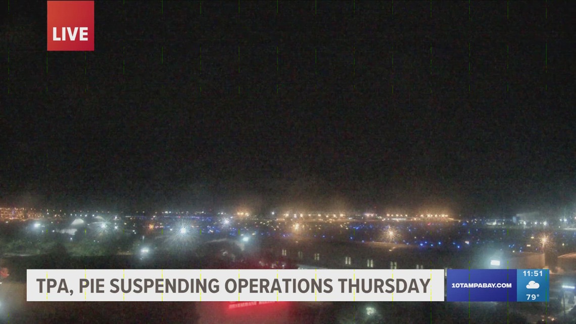 Airports in the Tampa Bay area announce closures ahead of Hurricane