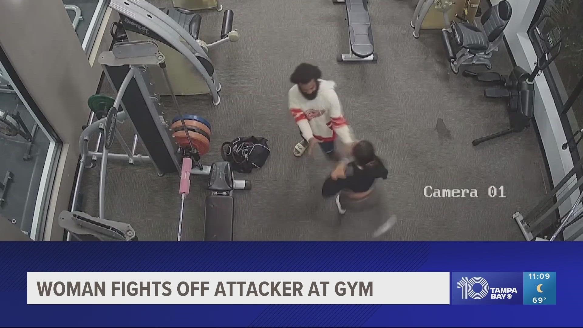Florida woman fights off man who chased, attacked her at gym wtsp