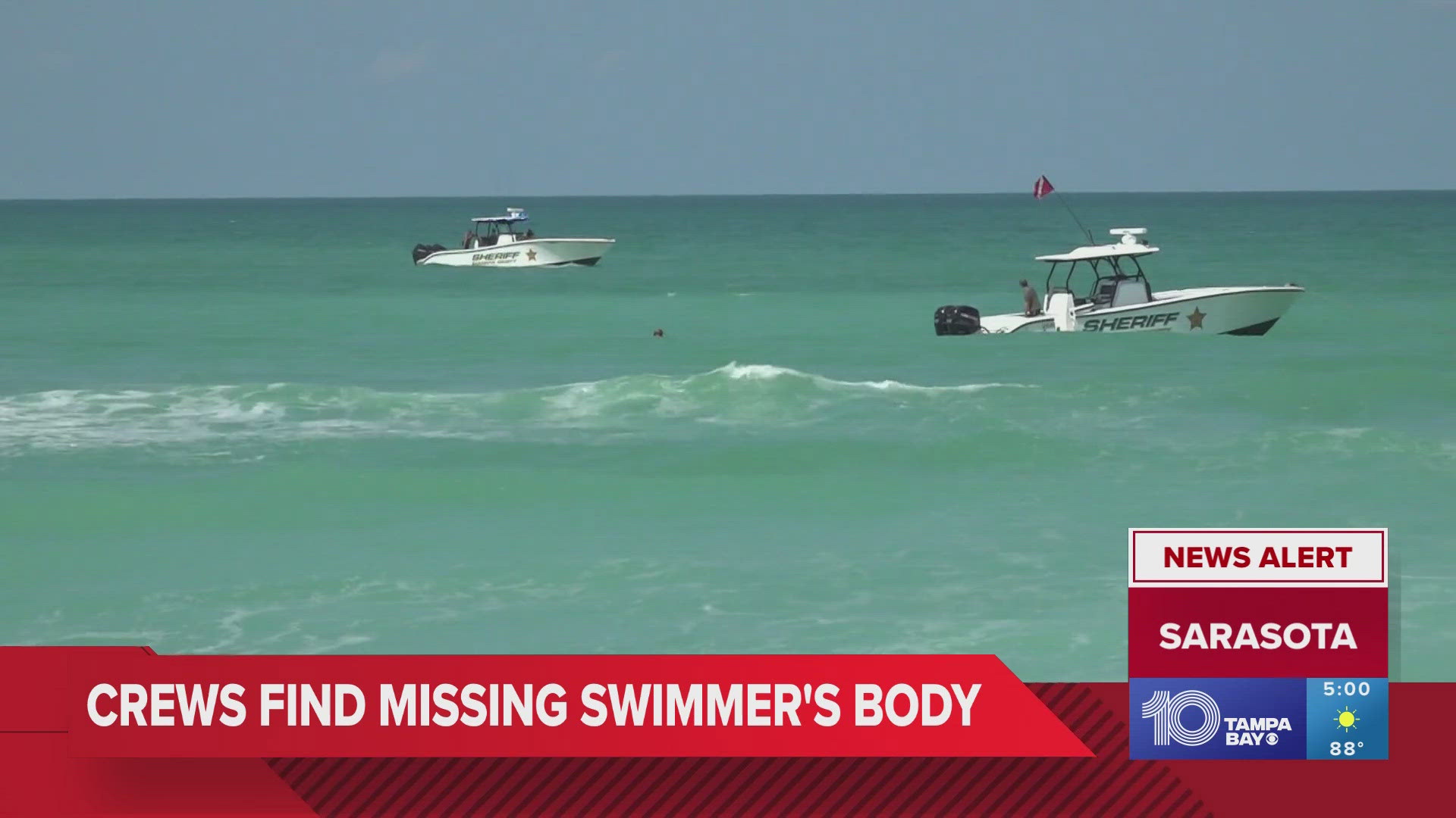 The search for the missing swimmer began Sunday evening at Turtle Beach before continuing Monday morning.