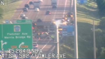 Traffic delays on I-75 in Hillsborough County due to hazmat Traffic delays on I-75 in Hillsborough County due to hazmat