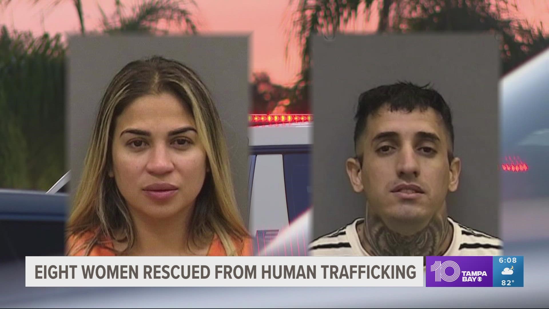 Amet Maqueira De La Cal, 35, and Rosalia Leonard Garcia, 29, were arrested and are both facing 47 charges total, including human trafficking charges.