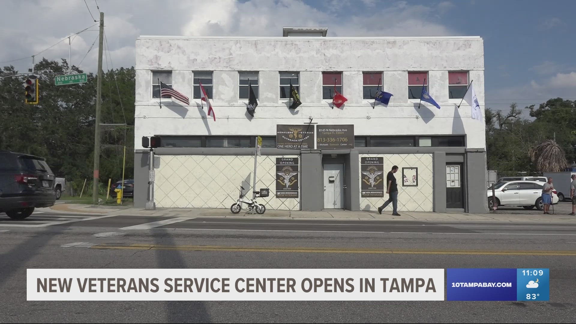 The St. Michael's Homeless Veteran Outreach Center in Tampa connects Veterans with services that include temporary housing, meals, counseling, and job training.