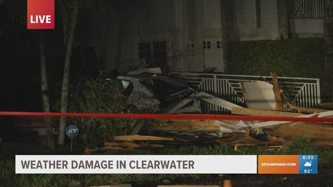 Clearwater Beach area wakes up to heavy storm damage | wtsp.com