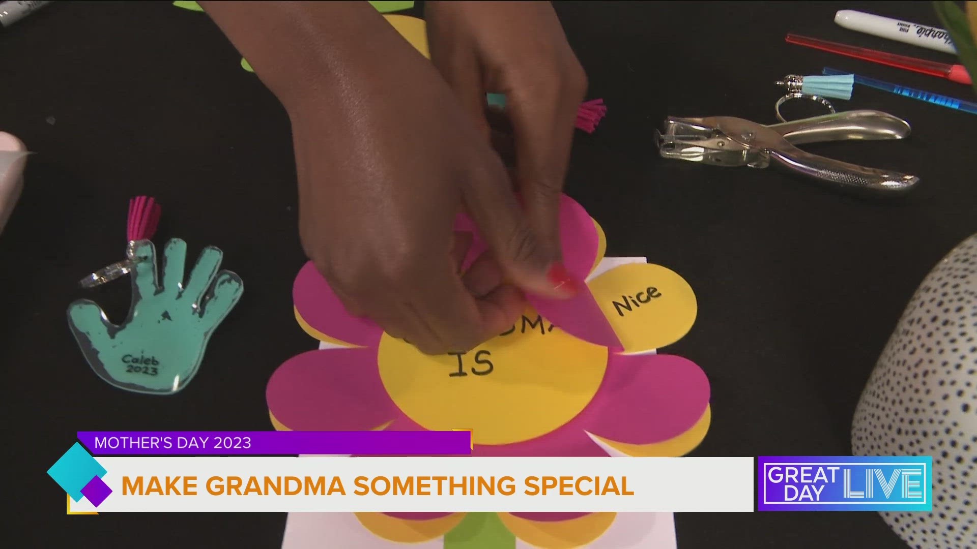 Don’t forget Grandma this Mother’s Day. Crafter extraordinaire Karimah Henry stopped by with some cute craft ideas just for grandma.