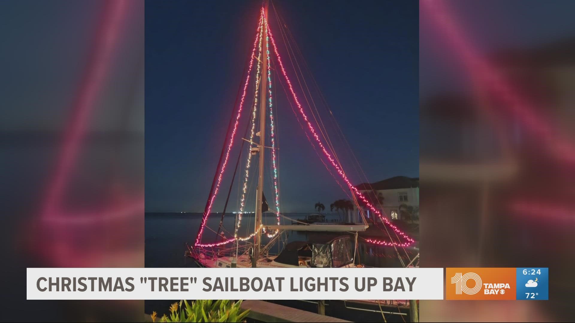 St. Pete man transformed his boat to spread Christmas cheer for miles.