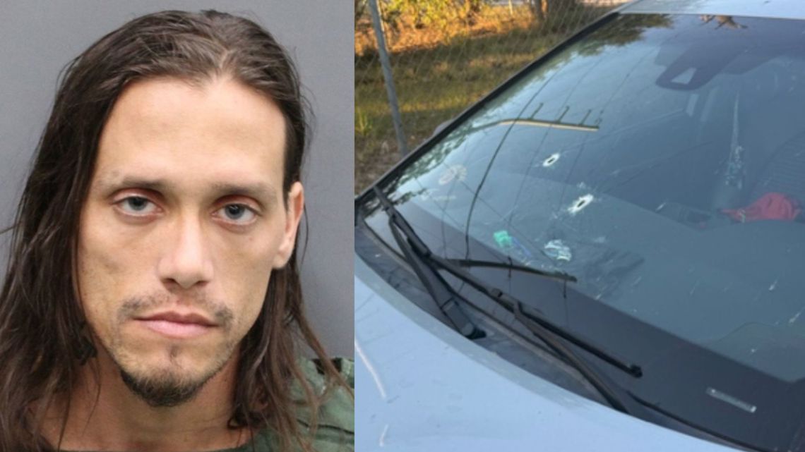 Deputies say Nicolas Totherow was following the car, which had four people inside — including a child.