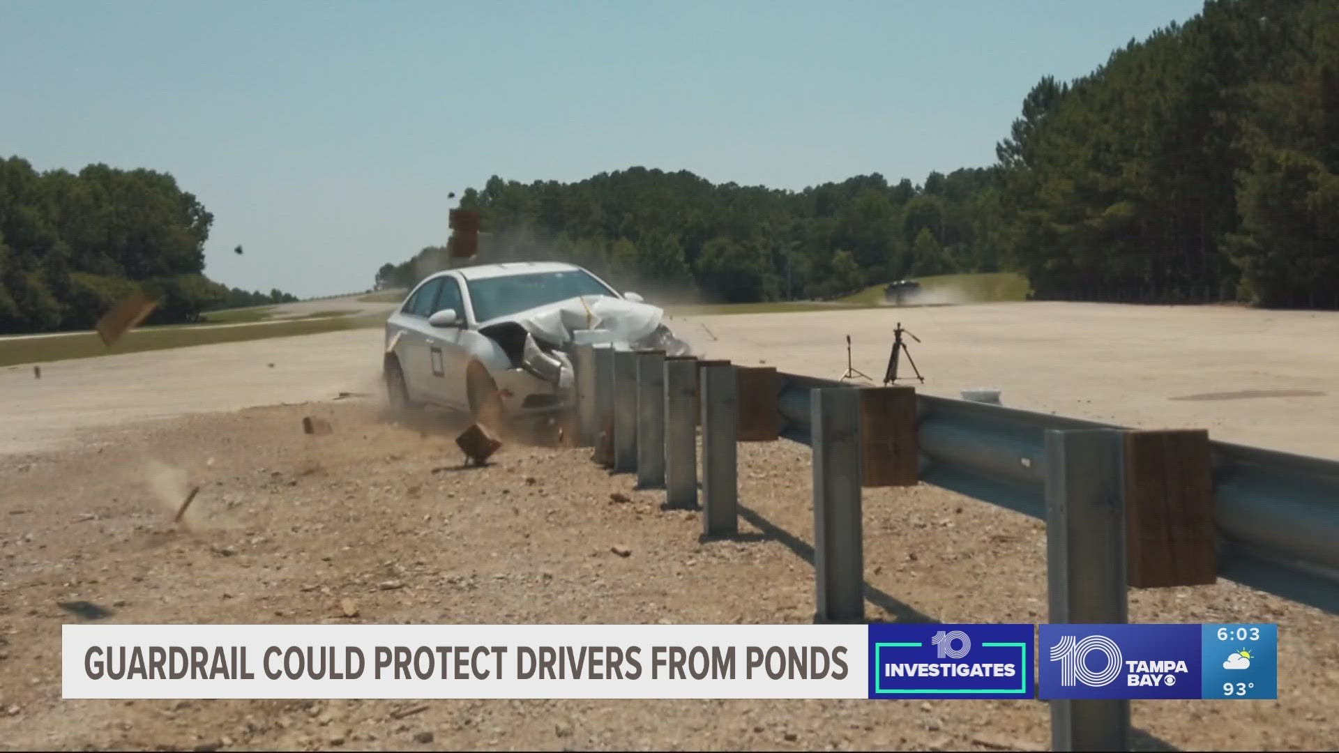 A first-of-its-kind guardrail undergoing federal review would stop cars after they hit it.