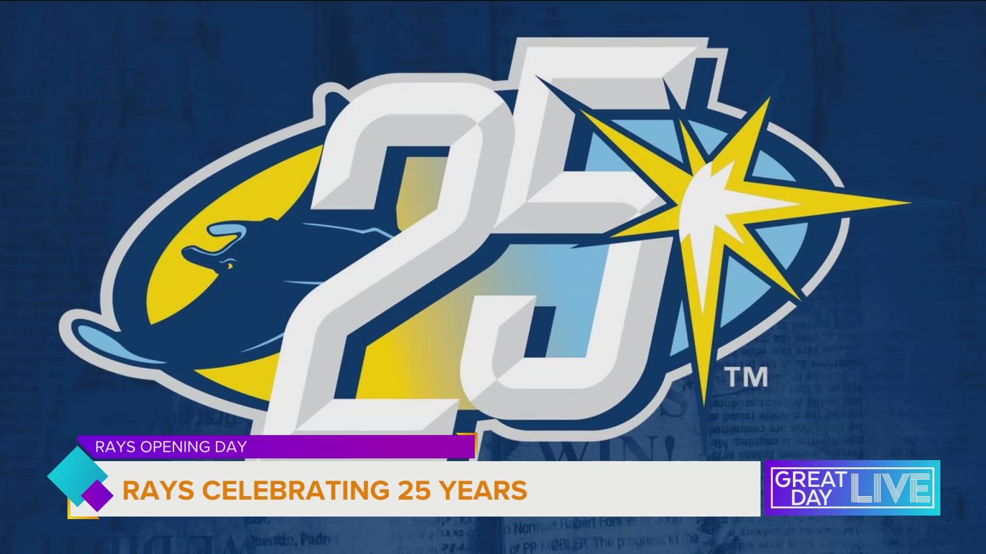 Rays’ Bill Walsh shows off the new 25-year anniversary logo and how you can get your hands on merchandise sporting the new look.