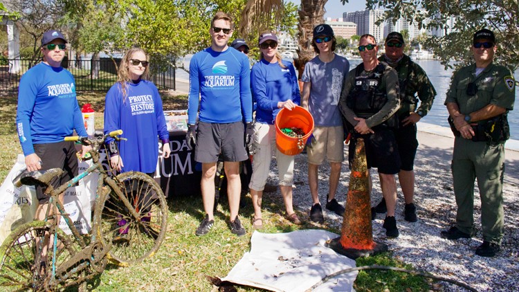 Beads, bicycle, traffic cone pulled from the bay after Gasparilla