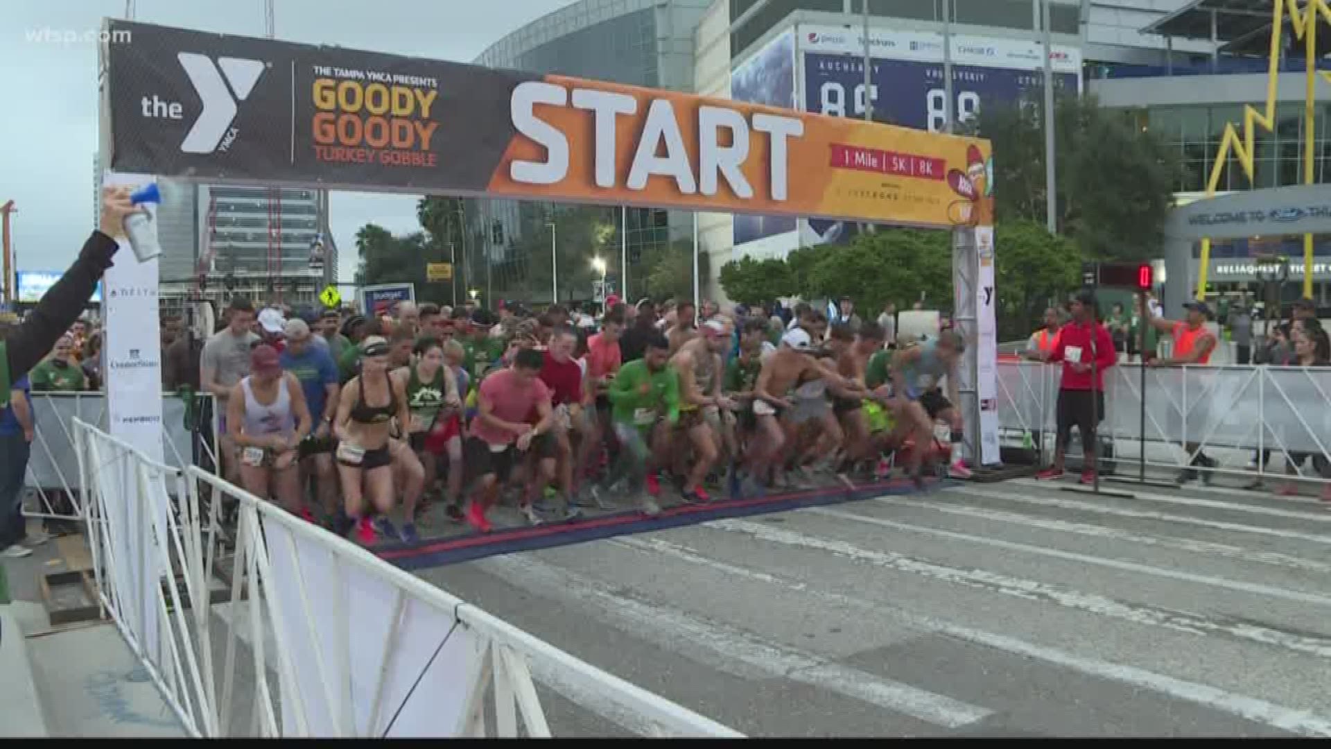 17-thousand Runners were out before 7-am for the 5k, 8k and a 1 mile run and walk. It's a Thanksgiving Tradition that raises money for cancer survivors.